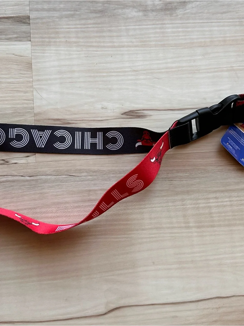 NBA Chicago Bulls Black & Red Lanyard